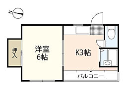 アルバダビル 1Kの間取図画像