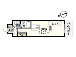 S-FORT鶴見町 ワンルームの間取図画像