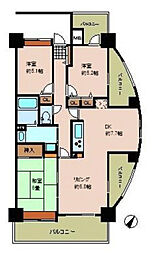シーブリーズ東原壱番館 3LDKの間取図画像