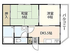 曙町胡子屋ビル 1DKの間取図画像