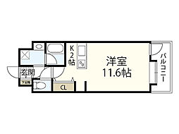 ウェスティン鉄砲町 ワンルームの間取図画像