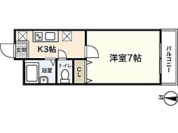 ラコント宮ケ瀬 1Kの間取図画像
