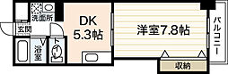 ヴィアーレサンヨー 1DKの間取図画像