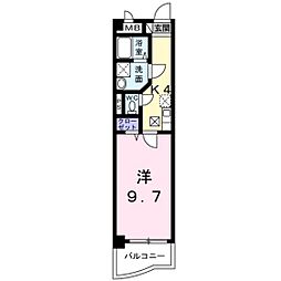 BelleDemeureヤノ 1Kの間取図画像