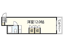 サンシャイン庚午 ワンルームの間取図画像