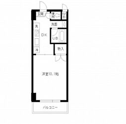 ルミエール牛田本町 1Kの間取図画像