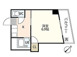 ダイヤレジデンス五日市 1Kの間取図画像