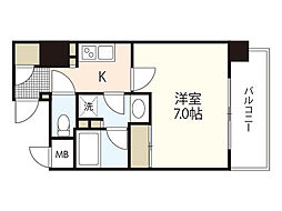 プルミエ二葉の里 1Kの間取図画像