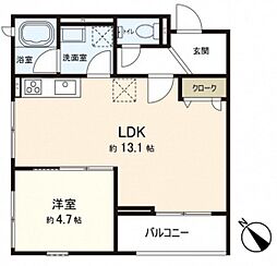 古江樂舎 1LDKの間取図画像