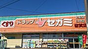 ドラックストア「ドラッグセガミ皆賀店まで587ｍ」