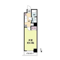 デルタ幟町 1Kの間取図画像