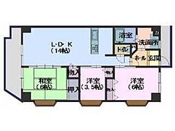 アーバンモール宮内 3LDKの間取図画像