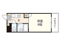 セピア西平塚 1Kの間取図画像