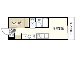 MOOREA伴東 ワンルームの間取図画像