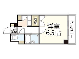 ルミナス2 1Kの間取図画像