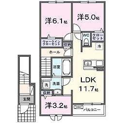 エトワールA 3LDKの間取図画像