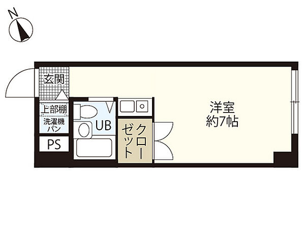 広島県広島市中区本川町2丁目(賃貸マンション1R・4階・17.68㎡)の写真 その2