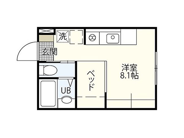 ハイドランジア草津 ｜広島県広島市西区草津東3丁目(賃貸アパート1R・2階・17.71㎡)の写真 その2