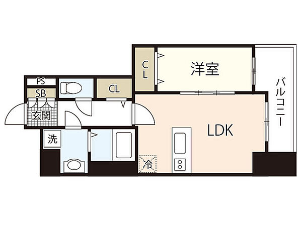 プレサンス広島中央 ｜広島県広島市中区国泰寺町1丁目(賃貸マンション1LDK・13階・41.39㎡)の写真 その2