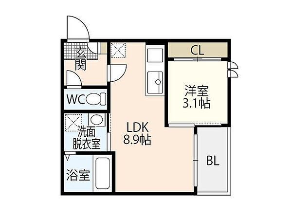 Regalest Mon ｜広島県広島市南区宇品御幸4丁目(賃貸アパート1LDK・2階・30.30㎡)の写真 その2