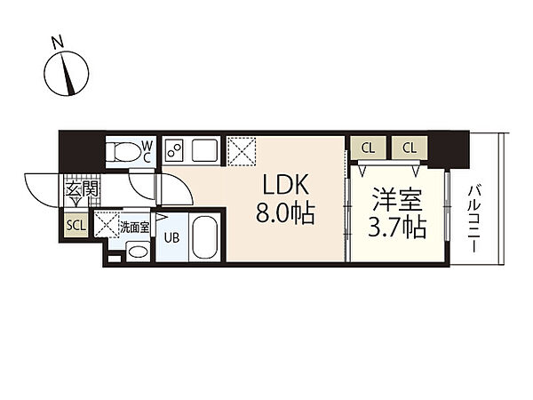 Ｓ－ＲＥＳＩＤＥＮＣＥ国泰寺町二丁目 ｜広島県広島市中区国泰寺町2丁目(賃貸マンション1LDK・3階・29.96㎡)の写真 その2