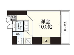 シャトーＭＹ 4階ワンルームの間取り