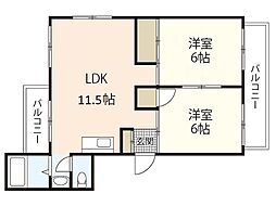 間取図画像 2LDK