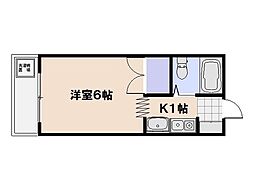 BM-10ビル 1Kの間取図画像