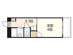 ピープルタウン八幡 1Kの間取図画像