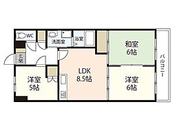草津東壱番館 3LDKの間取図画像