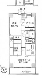 ハウス・バーンフリート弐番館 3LDKの間取図画像
