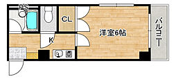エステート24東雲 1Kの間取図画像