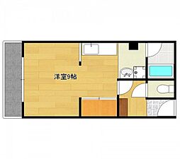 カーサツルミ ワンルームの間取図画像
