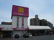 ドラックストア「クスリ岩崎チェーン広島廿日市店まで418ｍ」