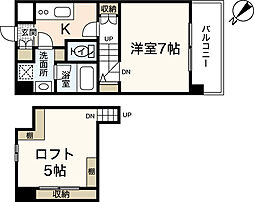 ドミトリー庚午弐番館 1Kの間取図画像