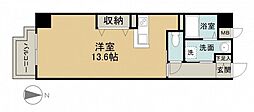 ダンデリオン十日市 ワンルームの間取図画像