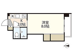 川本ビル 1Kの間取図画像