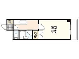 ボナハイツ川野 1Kの間取図画像