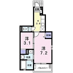 イーストオーブ 1SKの間取図画像