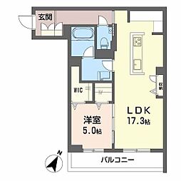 Ecrage Takasu 1LDKの間取図画像