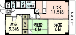グランカーサ古江 3LDKの間取図画像