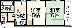 クイーンズ中広 2Kの間取図画像