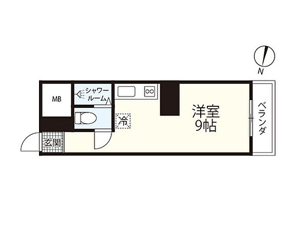 京急西広島マンション 0213｜広島県広島市西区己斐本町1丁目(賃貸マンション1R・2階・19.41㎡)の写真 その2