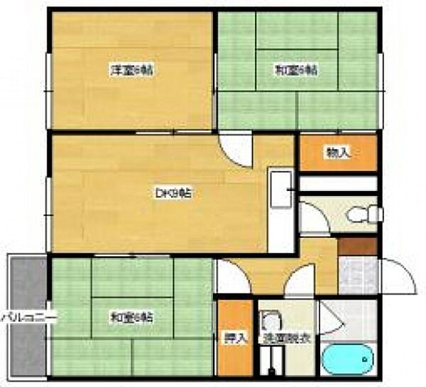 広島県広島市東区温品7丁目(賃貸マンション3LDK・1階・63.00㎡)の写真 その2