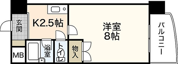 NAKASHIMA.BLD 0701｜広島県広島市中区本川町2丁目(賃貸マンション1K・7階・24.07㎡)の写真 その2