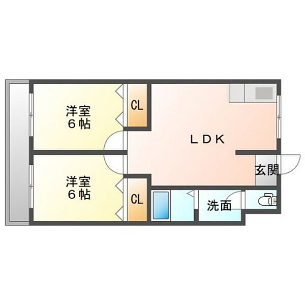 森田共同住宅 ｜広島県広島市中区西十日市町(賃貸マンション2LDK・4階・50.00㎡)の写真 その2