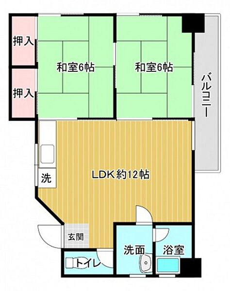 第一田万里ビル ｜広島県広島市東区光町1丁目(賃貸マンション2LDK・2階・50.93㎡)の写真 その2