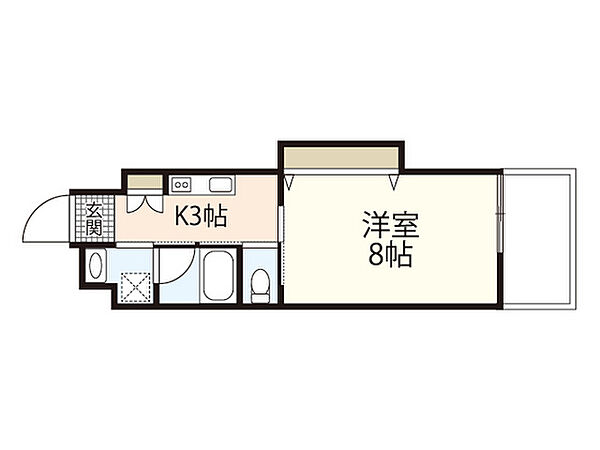 L’s東荒神 ｜広島県広島市南区東荒神町(賃貸マンション1K・2階・25.52㎡)の写真 その2