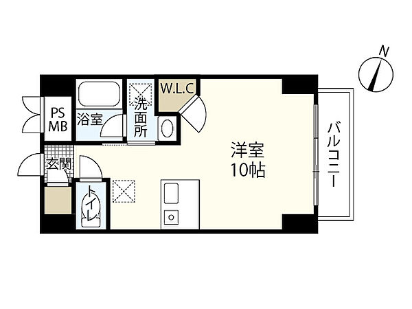 メゾン　ド　銀山 0603｜広島県広島市中区銀山町(賃貸マンション1R・6階・29.70㎡)の写真 その2