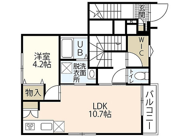 YDM ｜広島県東広島市西条町寺家(賃貸アパート1LDK・2階・43.52㎡)の写真 その2